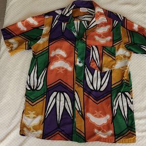 Hawaiian shirt sz M colorblock